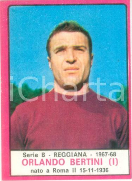 PANINI - CALCIATORI 1967-1968 Figurina Orlando BERTINI Serie B REGGIANA ALBUM PANINIGRANDI RACCOLTE PER LA GIOVENTU'CALCIATORI 1967 - 1968Figurina originale d'epoca. CONDIZIONI: buone (ma residuo di nastro adesivo al verso). originale e autentica 1 PANINI - CALCIATORI 1967-1968 Figurina Orlando BERTINI Serie B REGGIANA ALBUM PANINIGRANDI RACCOLTE PER LA GIOVENTU'CALCIATORI 1967 - 1968Figurina originale d'epoca. CONDIZIONI: buone (ma residuo di nastro adesivo al verso). originale e autentica 1